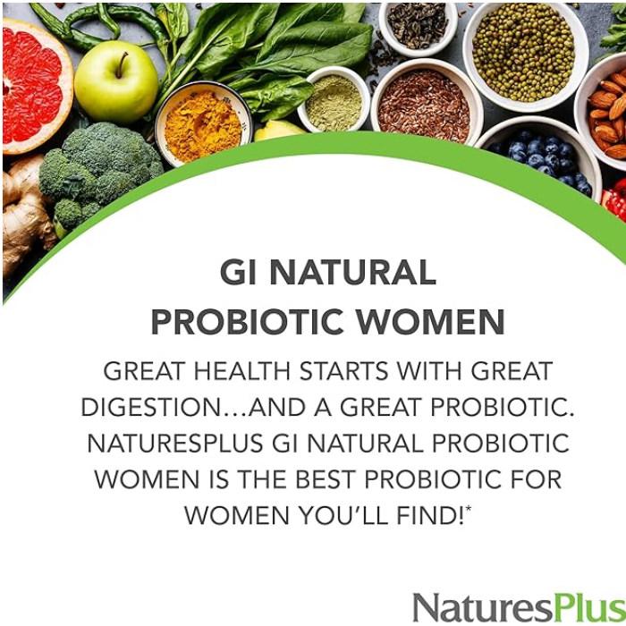 Natures Plus GI Natural Pro Biotic Women 60 Billion CFU 30 Capsules