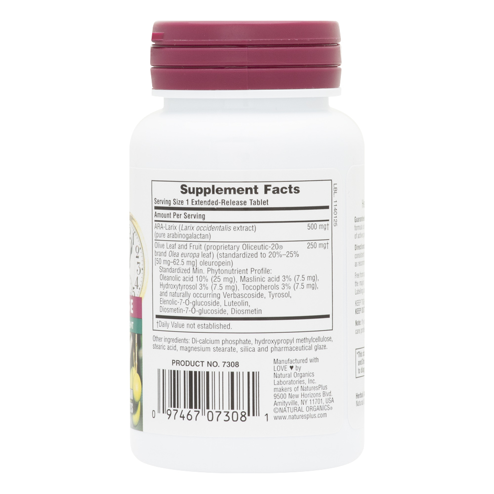 Natures Plus Herbal Actives Ara Larix Olive Leaf 750 Mg Complex 30's