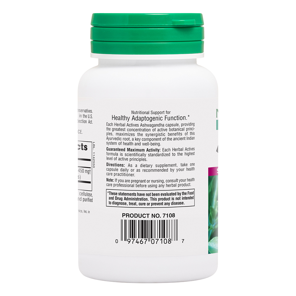 Natures Plus Herbal Actives Ashwagandha 450 mg  60's