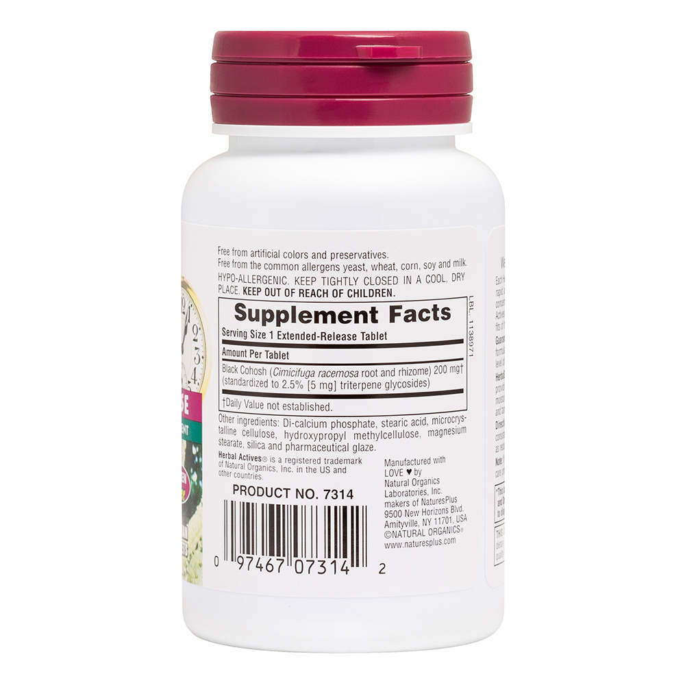 Natures Plus Herbal Actives Black Cohosh Extended Release 30's