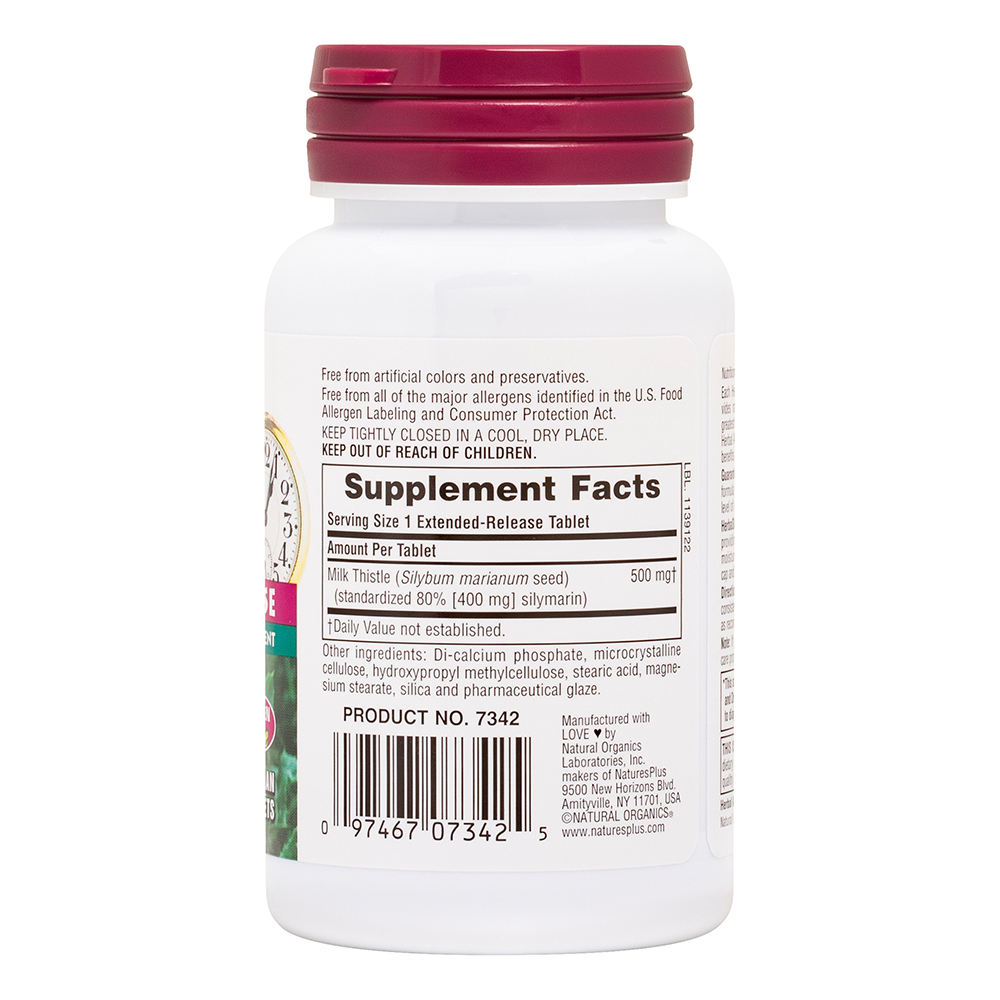 Natures Plus Herbal Actives Milk Thistle Silymarin 30's