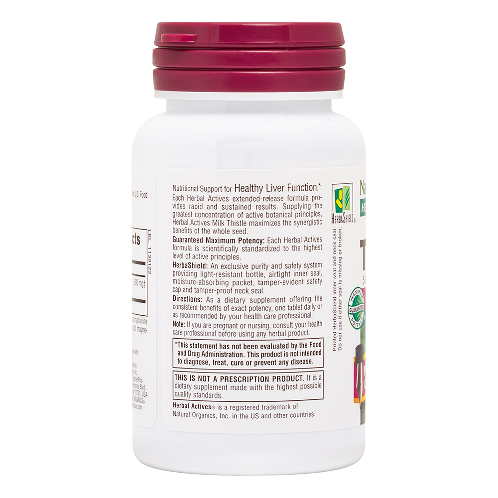 Natures Plus Herbal Actives Milk Thistle Silymarin 30's