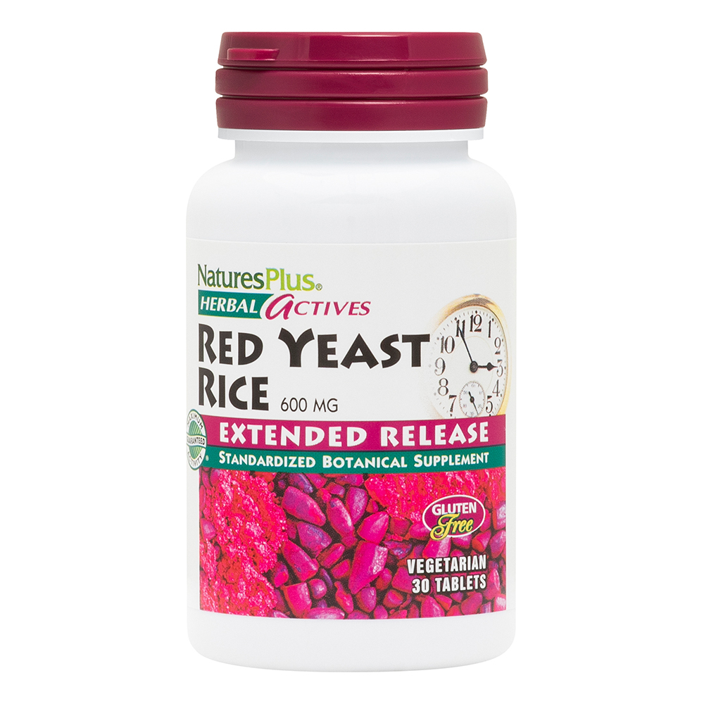 Natures Plus Herbal Actives Red Yeast Rice 600 mg 1.7% 30's