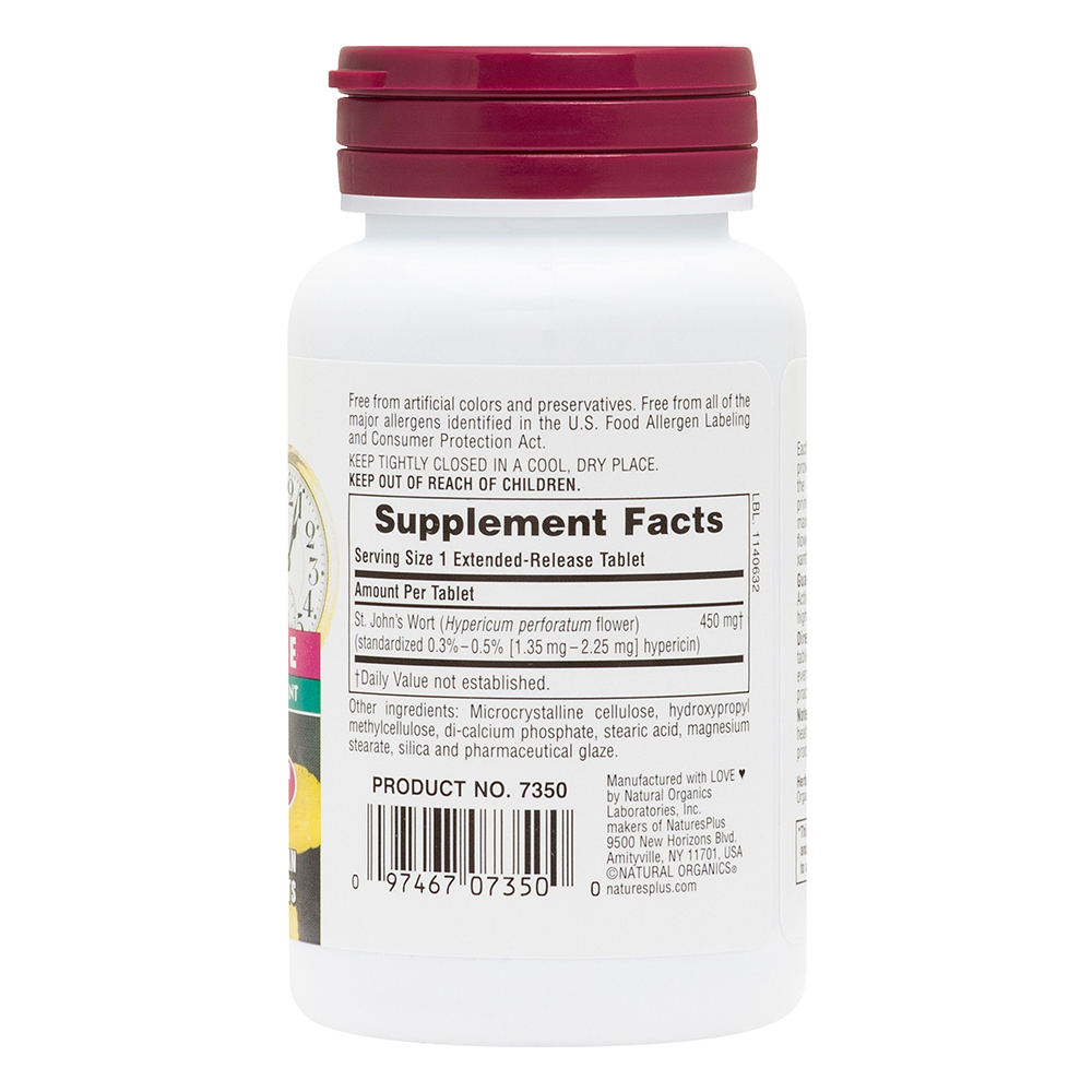 Natures Plus Herbal Actives St. Johns Wort 450 mg Hypericin 60's