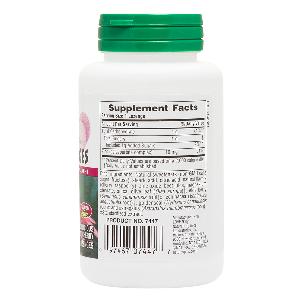 Natures Plus Immunactin Zinc Lozenges 60's