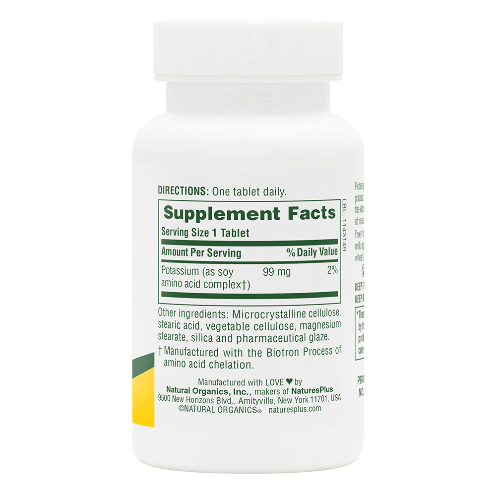 Natures Plus Potassium 99 mg Biotron Amino Acid Complex 90 Tablets