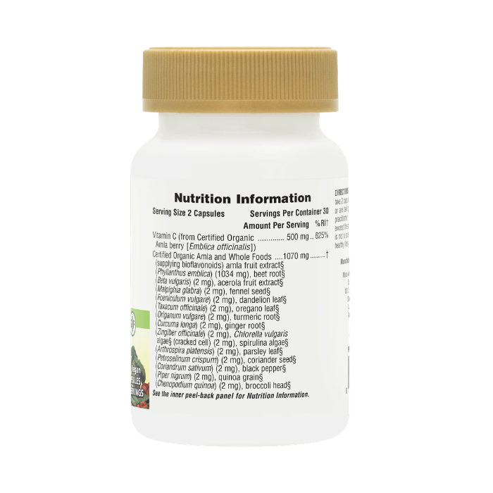 Natures Plus Source Of Life Garden Vitamin C 500 60 mg Vegan Capsules