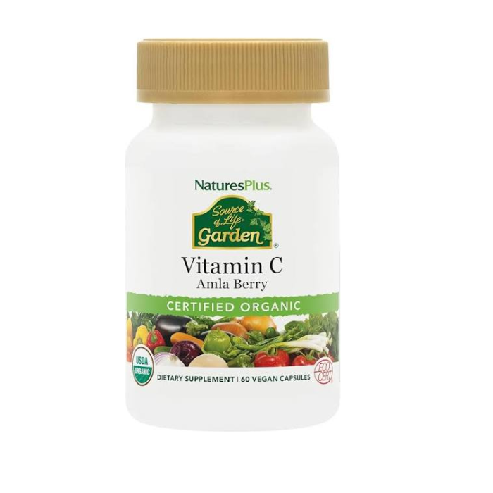 Natures Plus Source Of Life Garden Vitamin C 500 60 mg Vegan Capsules