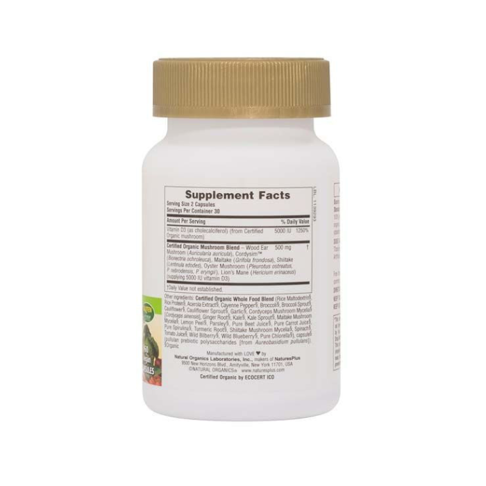 Natures Plus Source Of Life Garden Vitamin D3 5000 IU Vegetable capsule 60's