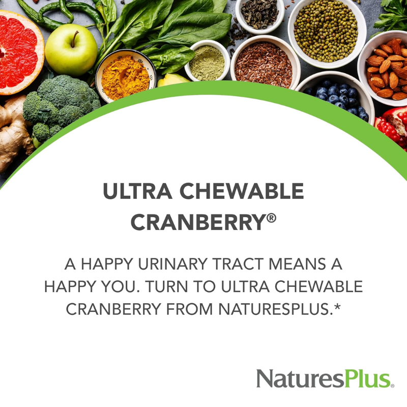 Natures Plus Ultra Cranberry Chewable Love Berries Vitamin C 180 Tablets