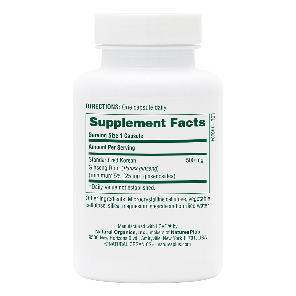 Natures Plus Ultra Ginseng 500 60 Capsules