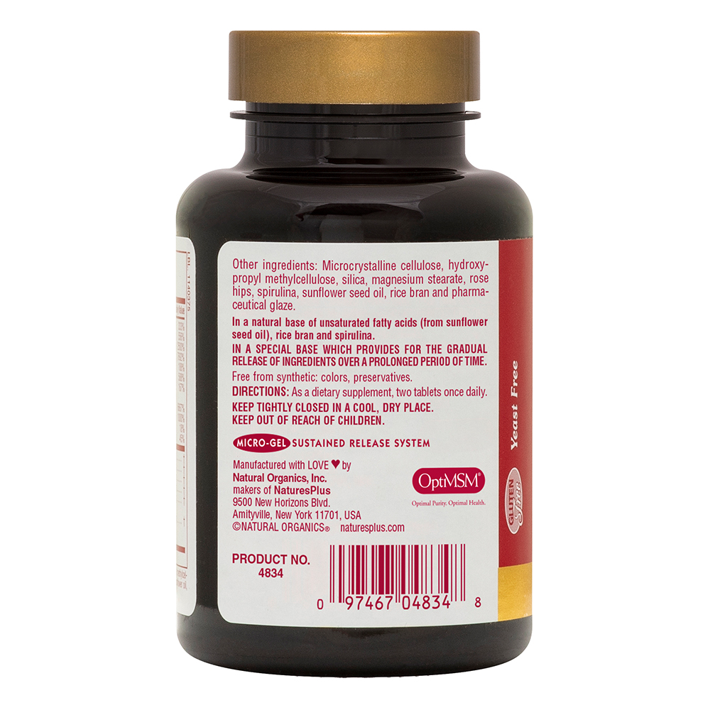 Natures Plus Ultra Hair Plus With MSM Sustained Release 60 Tablets