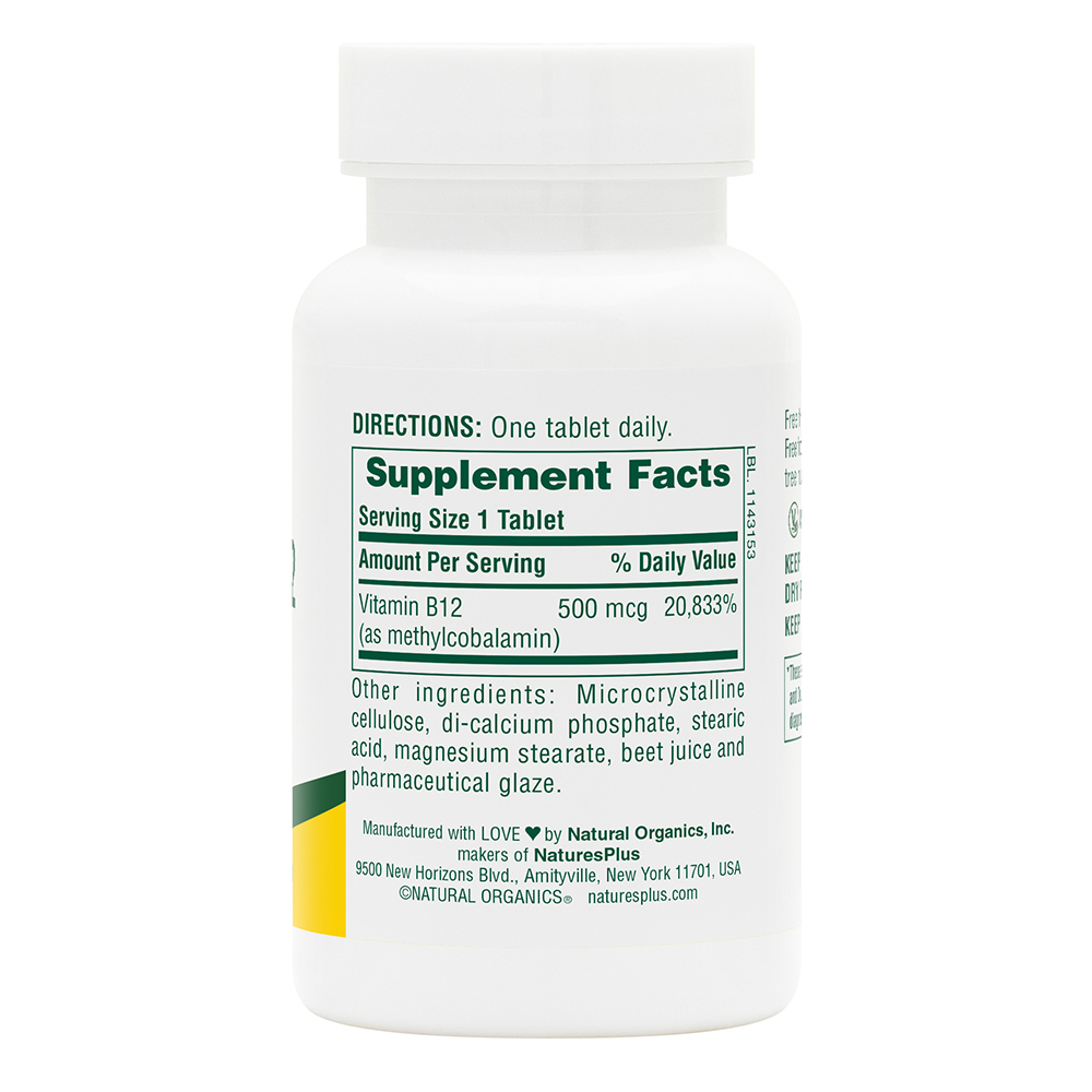 Natures Plus Vitamin B 12 500 Mcg 90 Tablets