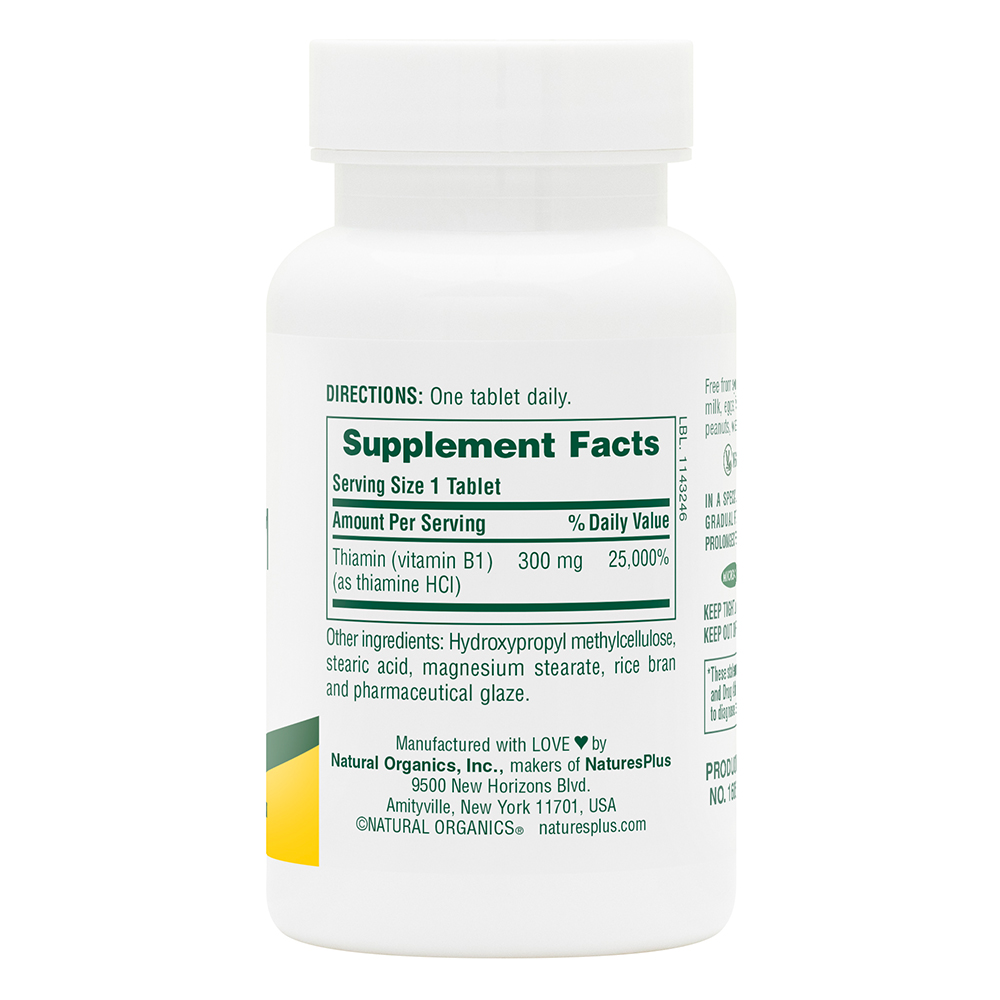 Natures plus Vitamin B1 300mg Sustained Release 90 Tablets