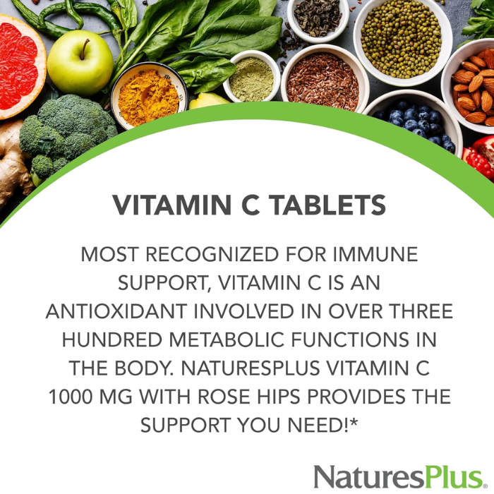 Natures Plus Vitamin C 1000 mg 180 Tablets