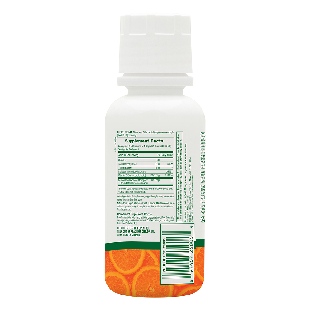 Natures Plus Vitamin C Liquid Orange Travel size 236 ml