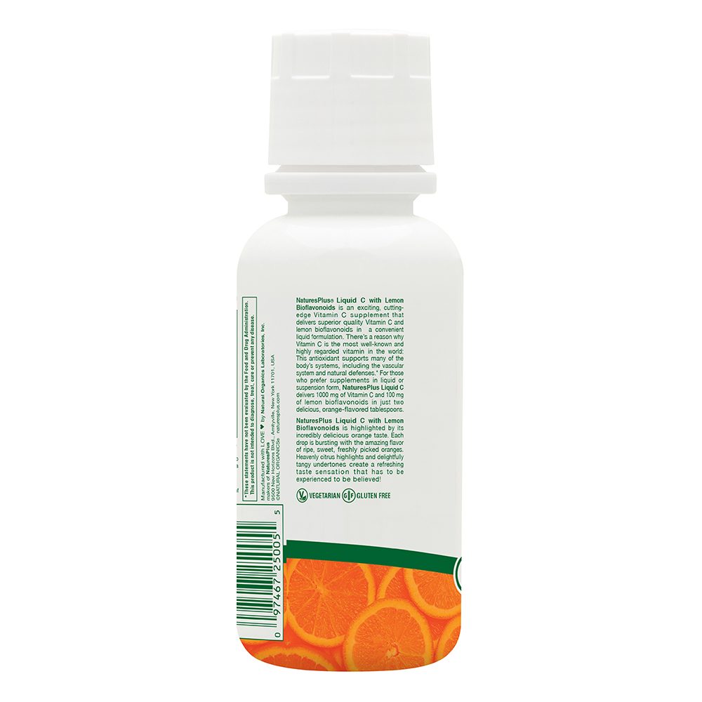 Natures Plus Vitamin C Liquid Orange Travel size 236 ml