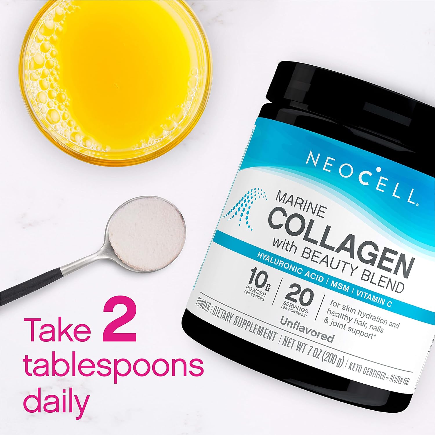 Neocell Marine Collagen with Beauty Blend Unflavored 7oz 200g
