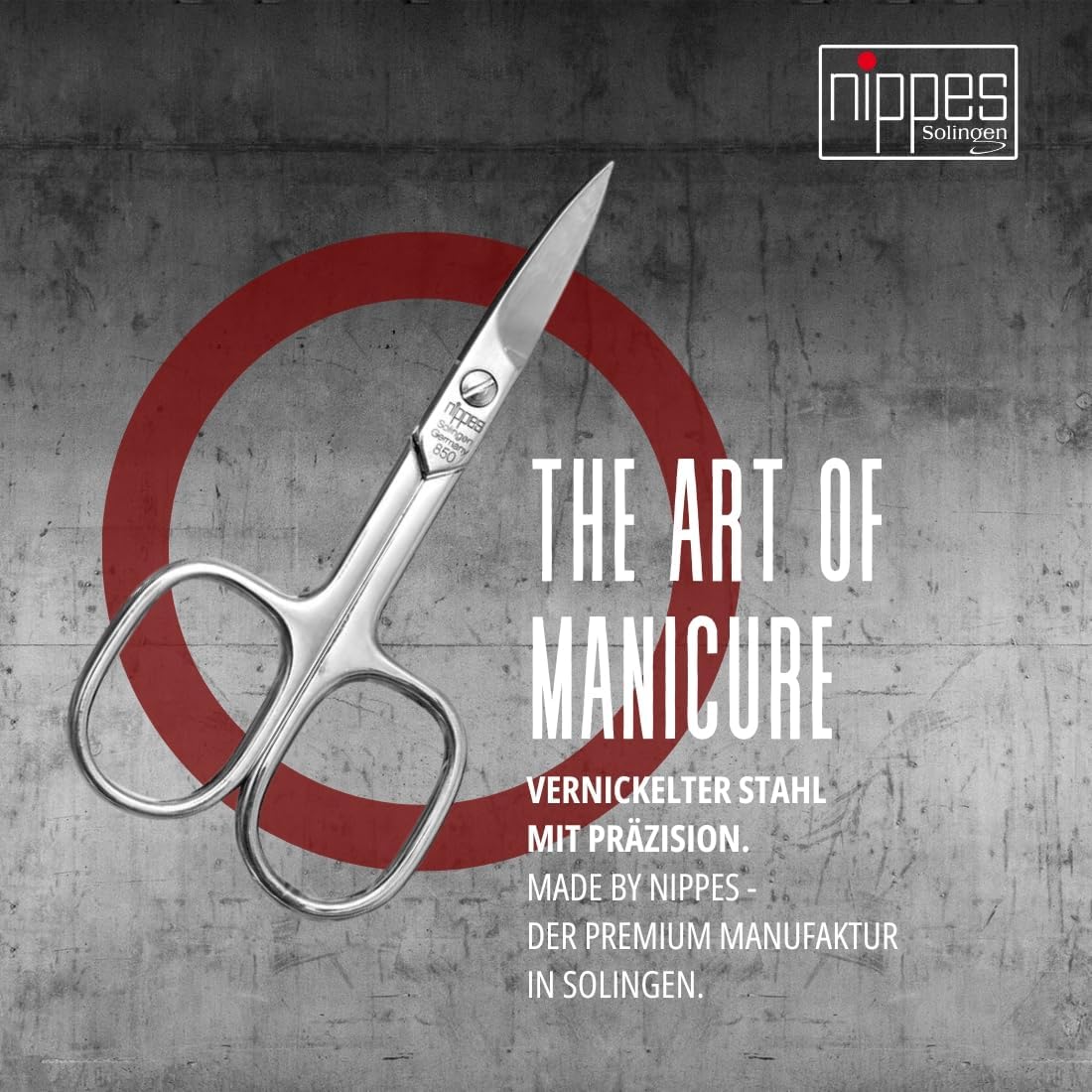 Nippes Nail Scissors Nickel Plated 850