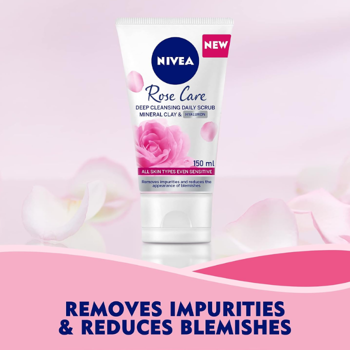 Nivea Rose Care Deep Cleasing Daily Scrub 150 ml