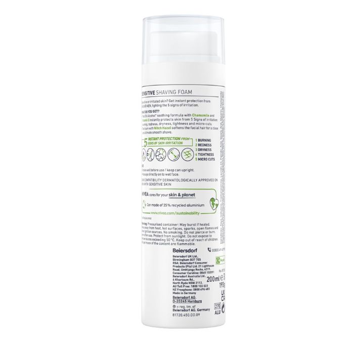 Nivea Men Sensitive Shaving Foam 200 ml
