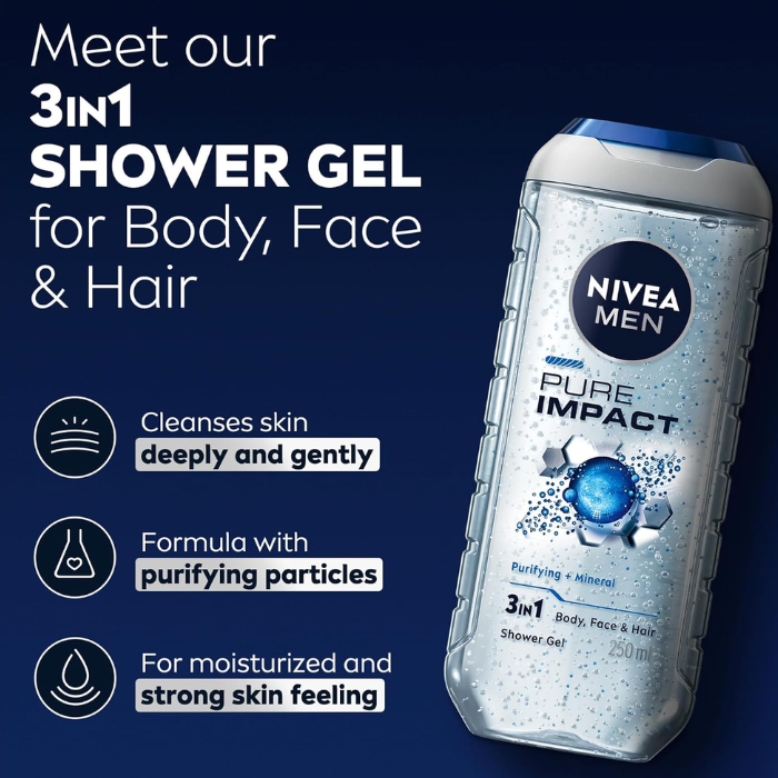 Nivea Men Pure Impact Showel Gel 250 ml