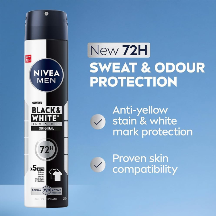 Nivea Men Black & White Original Anti-Perspirant Deo Spray