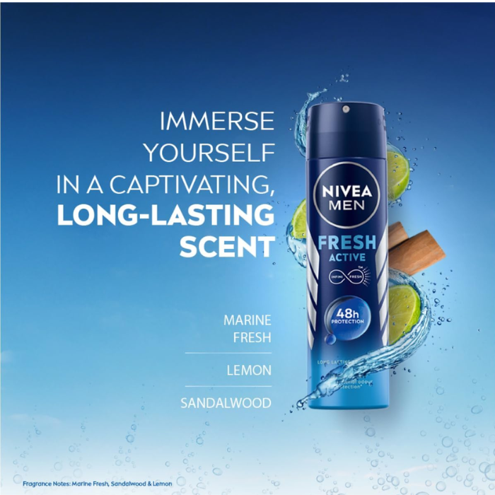 Nivea Men Fresh Active Deodorant Spray 150 ml