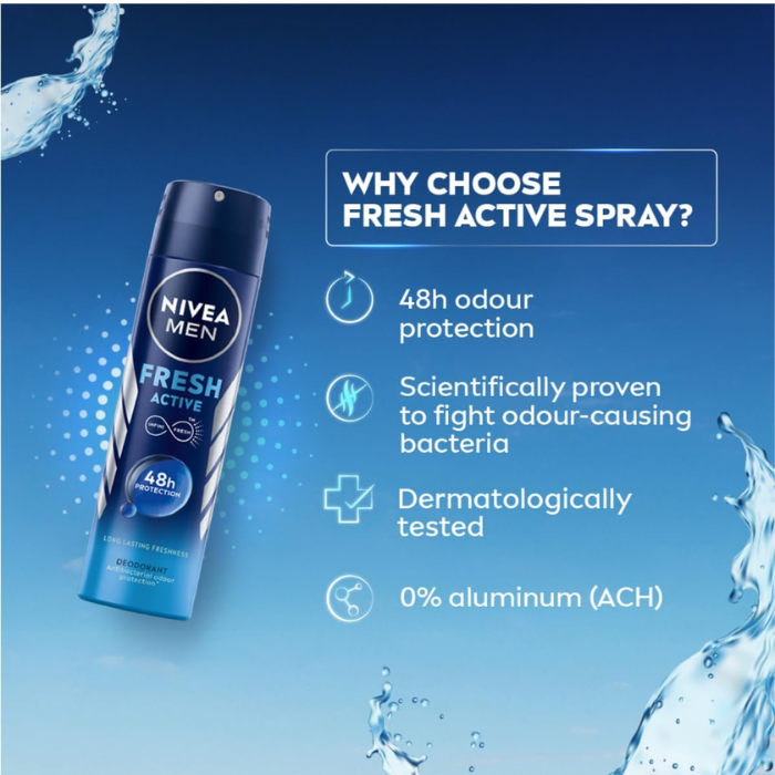 Nivea Men Fresh Active Deodorant Spray 150 ml