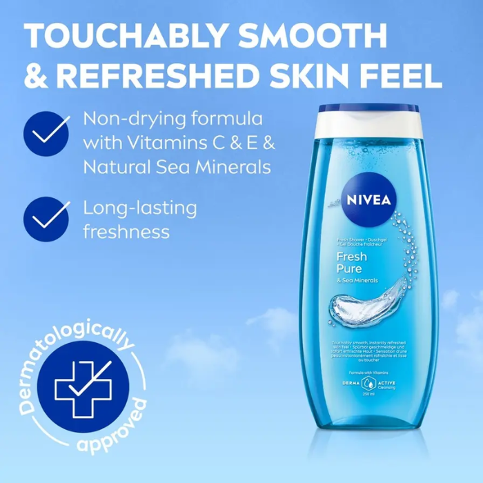Nivea Fresh Shower Gel Pure 250ML