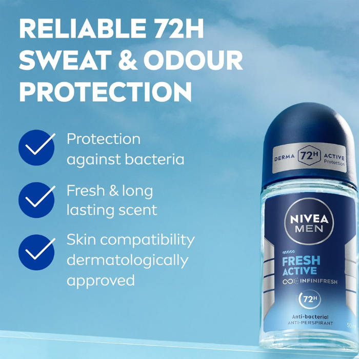 Nivea Men Fresh Active Deodorant Roll-On 50 ml