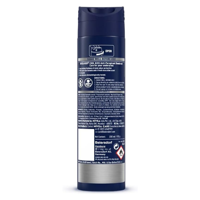 Nivea Men Cool Kick Deodorant Spray 150 ml