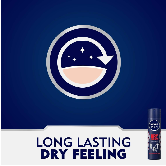 Nivea Men Dry Impact Plus Deodorant Spray 150 ml
