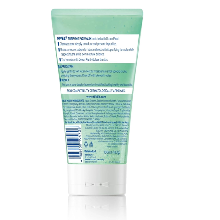 Nivea Purifying Facial Wash For Oily Skin 150 ml
