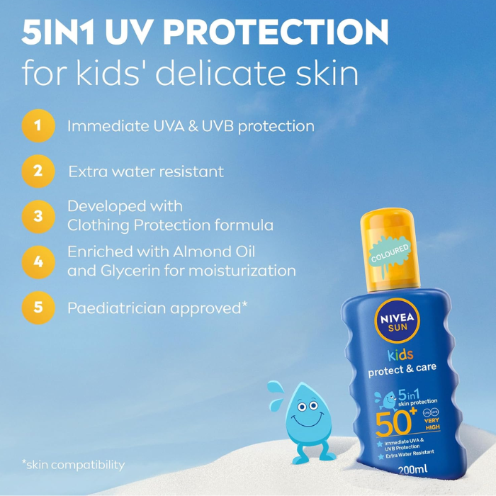 Nivea Sun Kids SPF50+ Moisturising Spray 200 ml