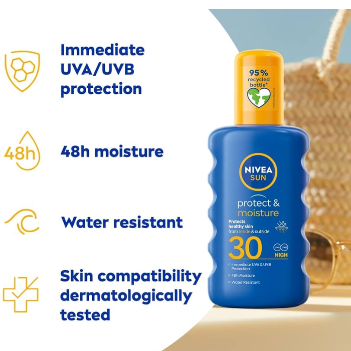 Nivea Sun SPF30 Moisturising Sun Spray 200 ml