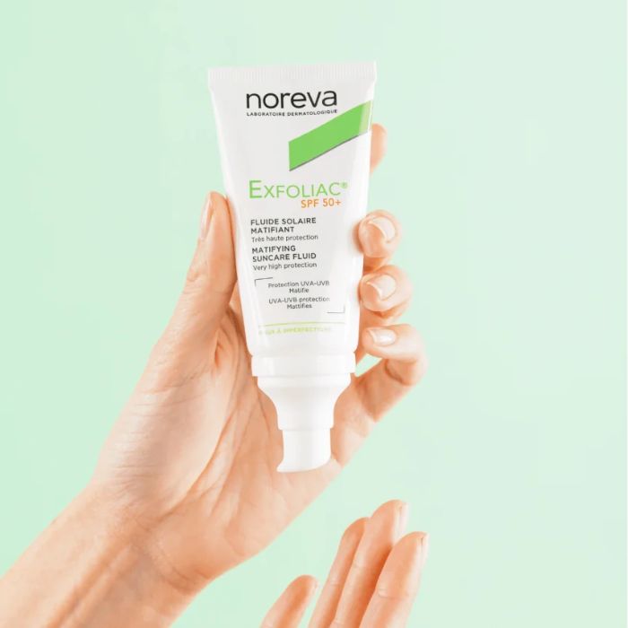 Noreva Exfoliac Matifying (Spf 50+) Suncare Fluid  40ml