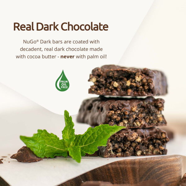 NuGo Dark Mint Chocolate Chip Bar 13g Protein, Gluten Free, Non-GMO, 50g