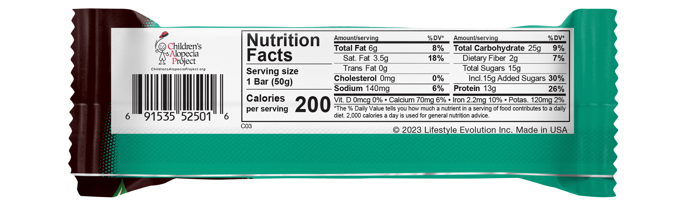 NuGo Dark Mint Chocolate Chip Bar 50g, 13g Protein, Gluten Free, Non-GMO, Pack of 12 pcs