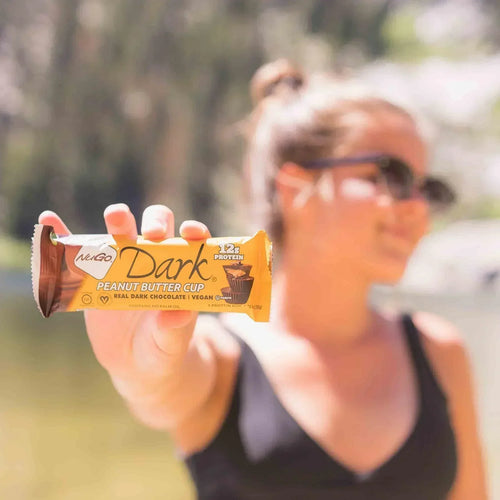 NuGo Dark Peanut Butter Cup Protein Bar 12g Vegan Protein, Gluten Free, Non-GMO, 50g