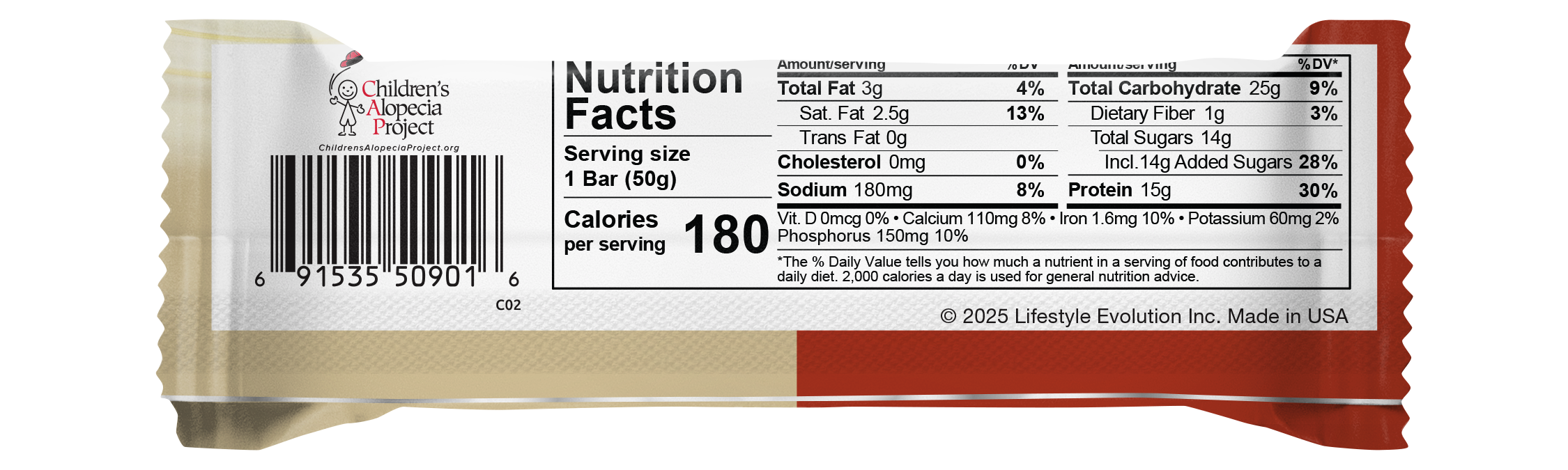 NuGo Original Churro Protein Bar 50g, 15g Protein, Gluten Free, Cinnamon Crunch Yogurt, Pack of 15 pcs