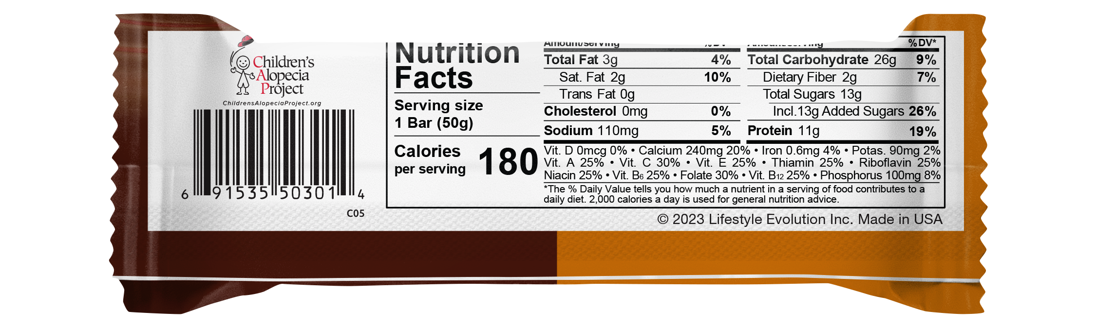 NuGo Original Peanut Butter Chocolate Protein Bar 50g, 11g Protein, Gluten Free Snack, Pack of 15 pcs