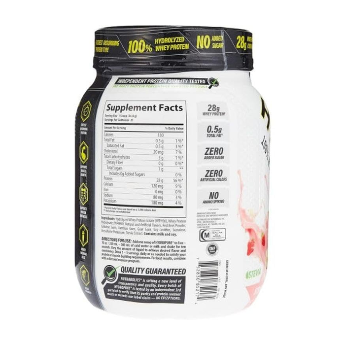 Nutrabolics Hydropure Strawberry 1.6Lb