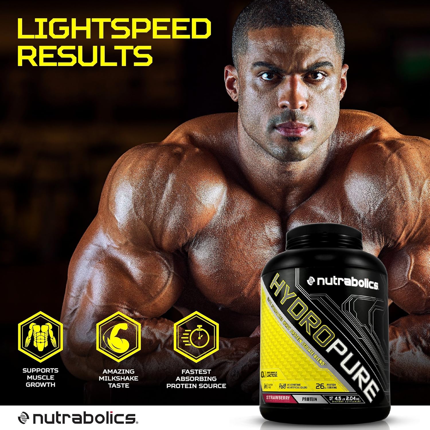 Nutrabolics  Hydropure Strawberry 4.5 lb