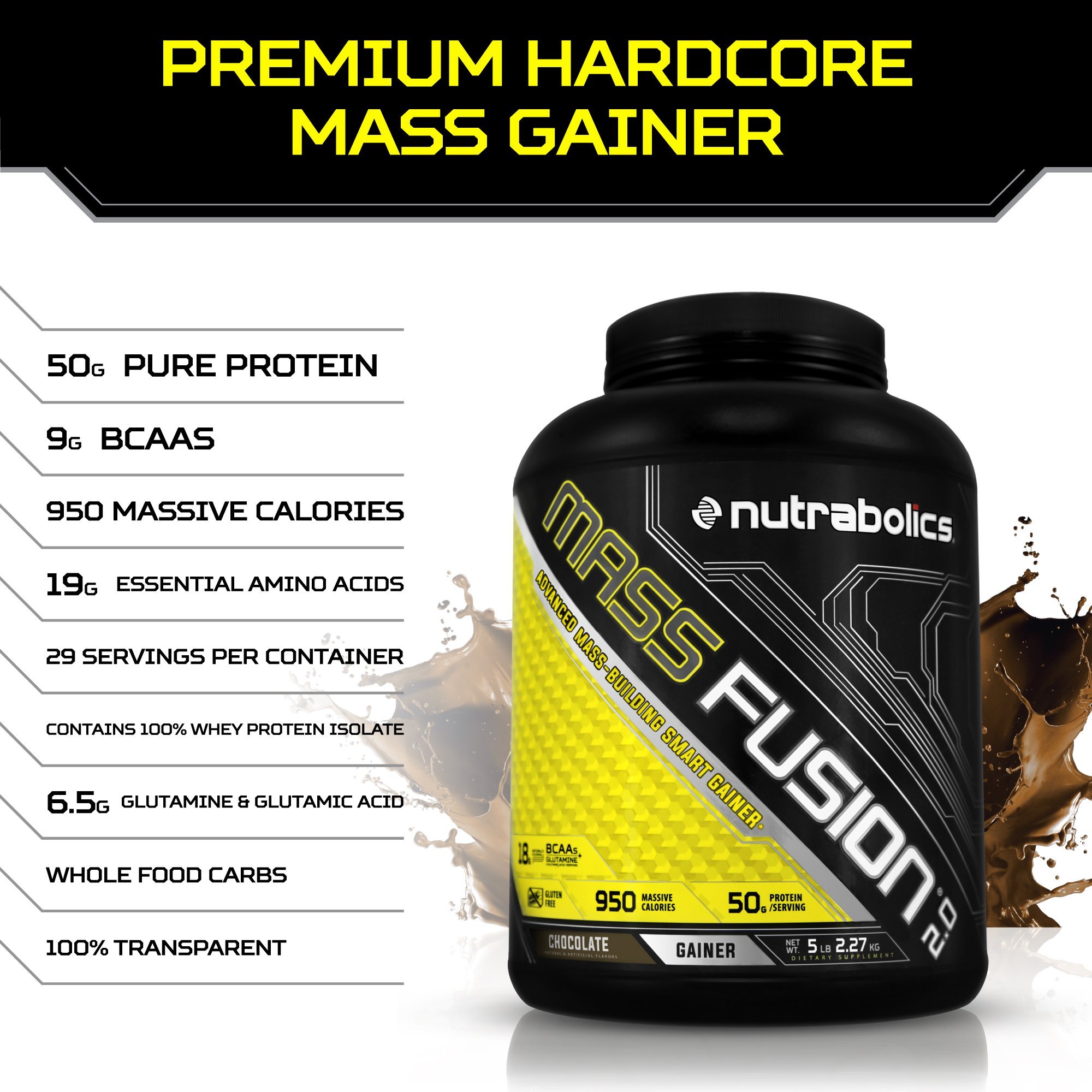 Nutrabolics  Mass Fusion Chocolate 5 Lb