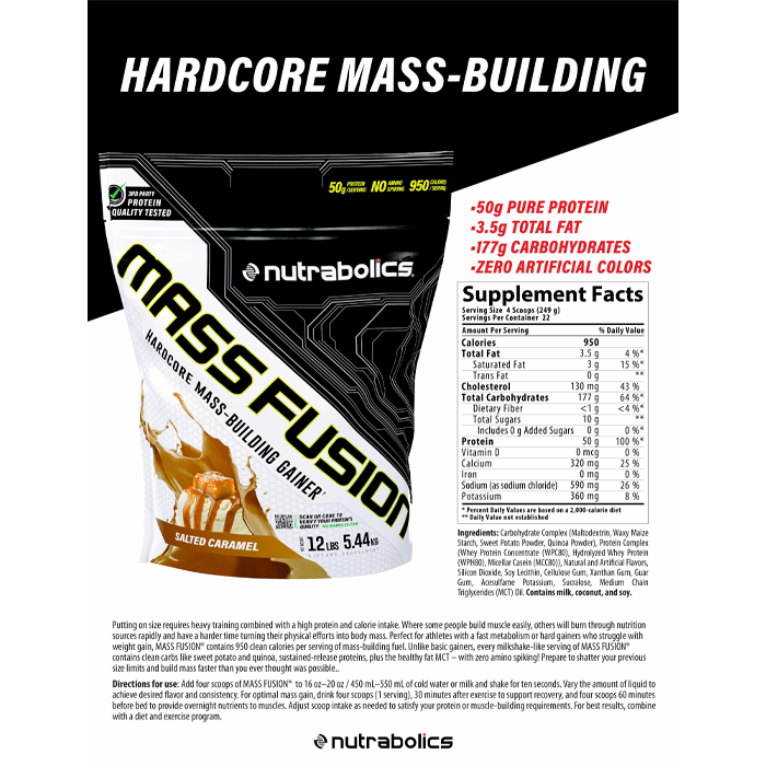 Nutrabolics Mass Fusion Salted Caramel 12lb
