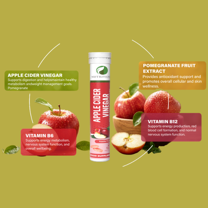NutritionL Apple Cider Vinegar Effervescent Tablet Apple 20s
