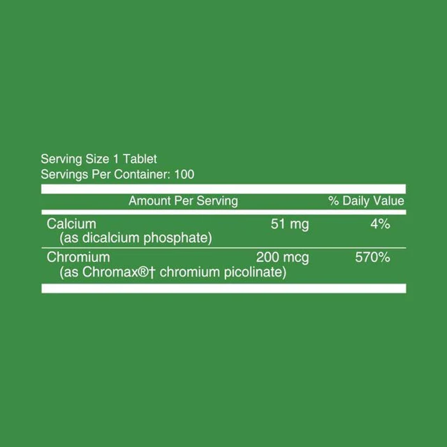 Nutritionl Chromium Picolinate 200 Mcg Tablets 100's