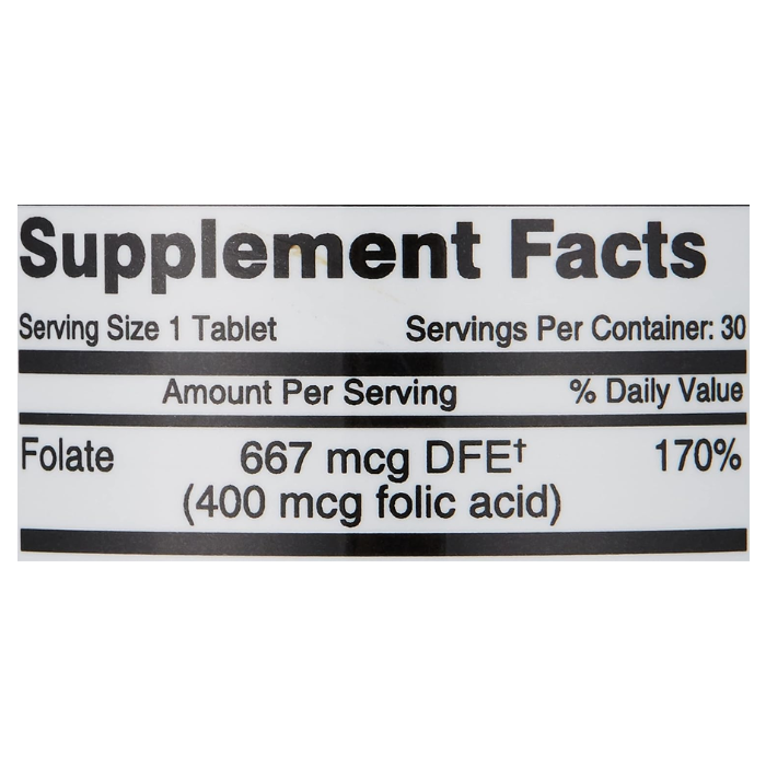 Nutritionl Folic Acid 400 mcg Tablets 30's
