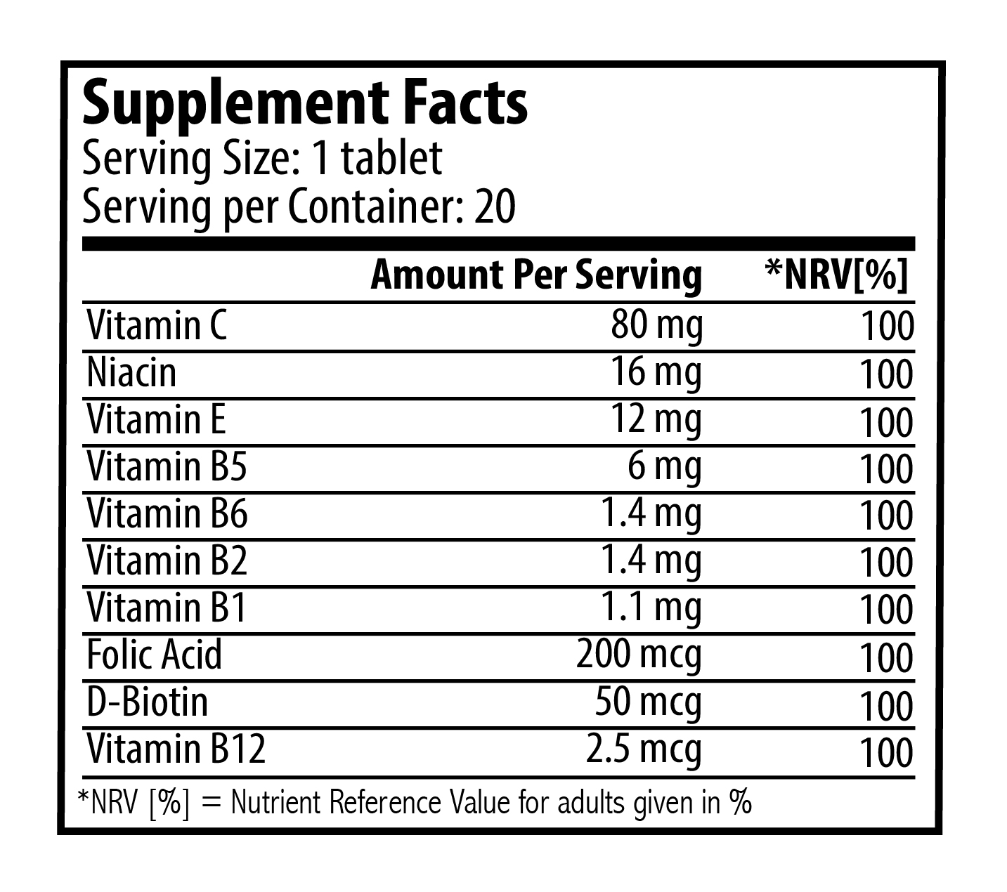 أقراص Nutritionl  فوارة متعددة الفيتامينات بنكهة البرتقال 20 قرص